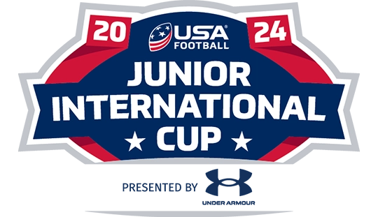 USA Football's Junior International Cup 2023 primary logo.